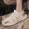 Fashion Summer Outdoor Men's Beach Leather Sandals Luxury Hand Sewn Thread Breathable Casual Sandals Man Wading  Non-slip Comfort Shoes