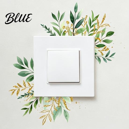 Renters Friendly Wall Sticker 4 Pcs Plants Flower Switch Stickers Leaves Floral Light