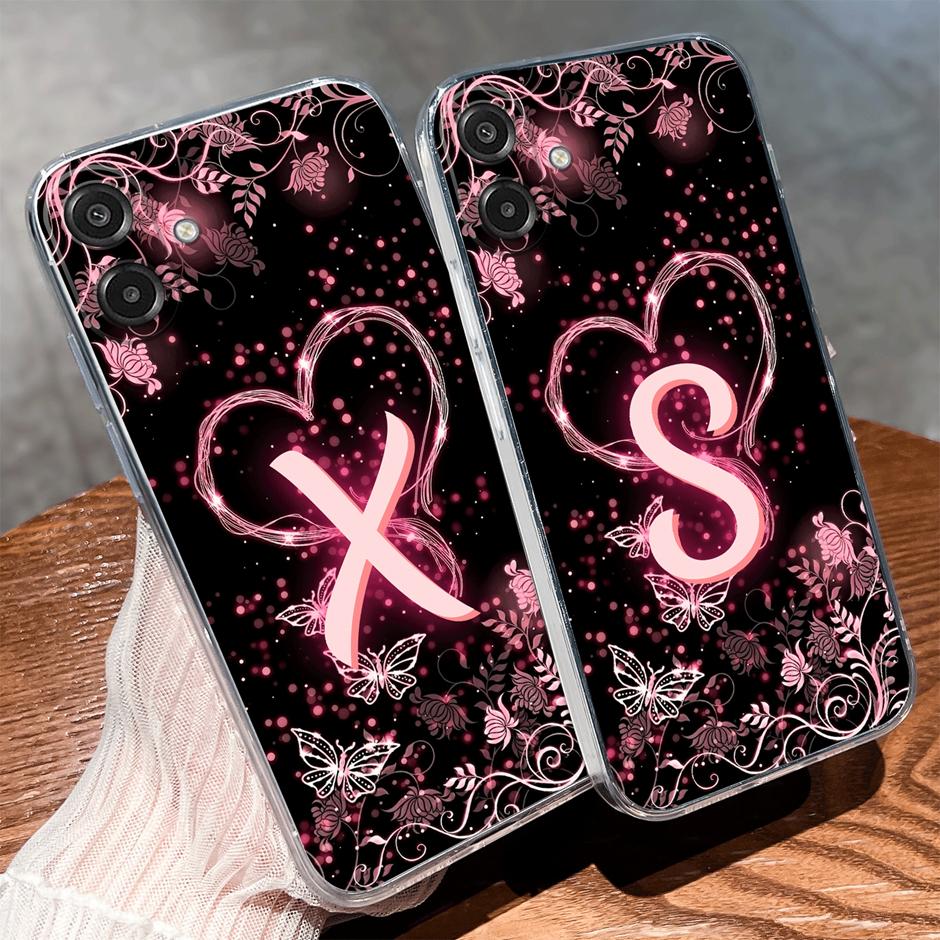 Phone Case For Samsung Galaxy A06 A07 4G 5G Cute Butterfly Letter Clear Silicone Protective Cover For SamsungGalaxyA06 A07 Funda