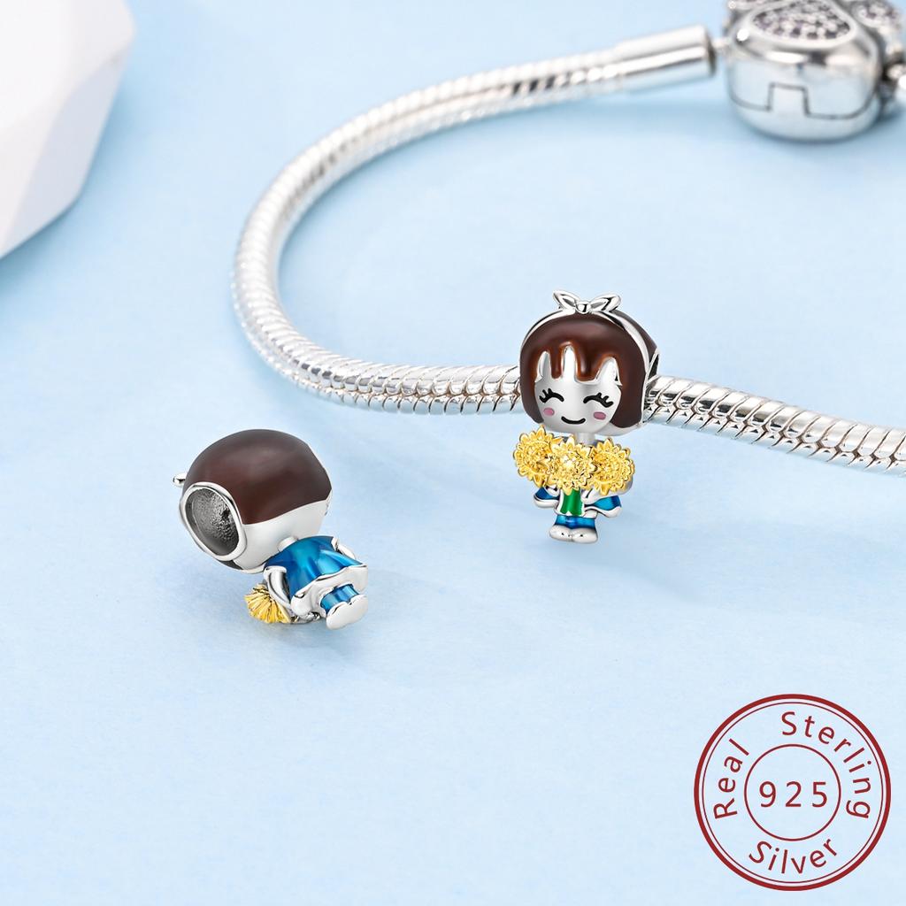 Copper Sunflower Ladybird Charms Fit Original Charm Beads Bracelets Pendant Dangle Diy Jewelry Women Gift