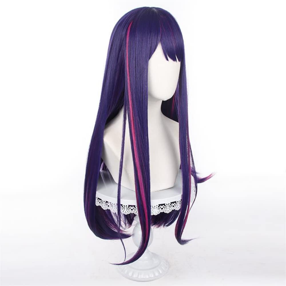 Eileen Oshi no Ko Hoshino Eye Wig, Heat Resistant, Anime, Halloween, Christmas, Disguise Wig, School Festival, Includes Net