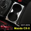 Stainless Steel Car Rear Seat Water Cup Holder Coffee Bottle Placement Covers Trim For Mazda CX-5 CX5 2017 2018