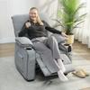 Electric Massage Recliner Armchair with Vibration, Heat, Whisper-Quiet Motor, Memory Function, Velvet Power Reclining Chair with Spring Pack