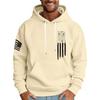 Men's Loose Flag Printed Hooded Sweatshirt Men's Casual Fashion Sports Sweatshirt