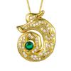 Jewelry Simulation Corundum Gold Retro Design Pendant Necklace Main Stone 5Mm