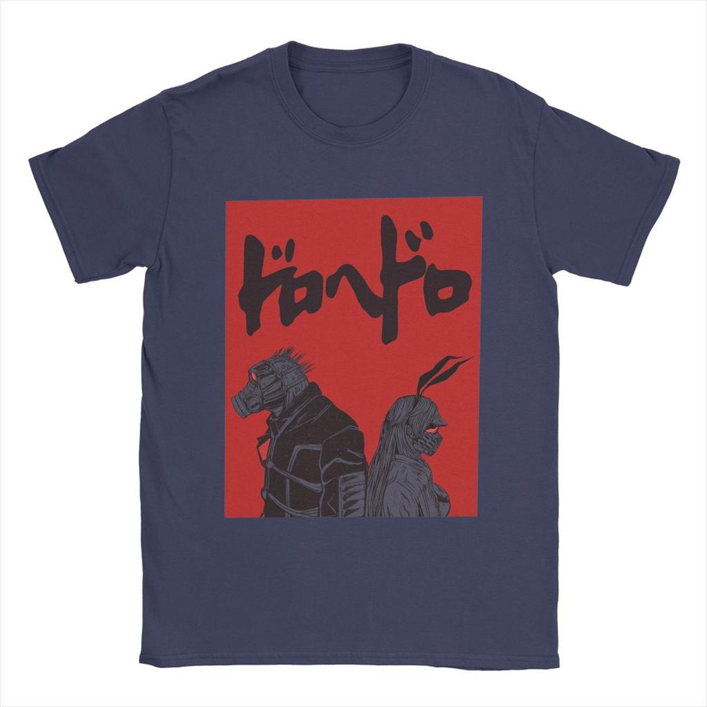 Dorohedoro Caiman And Nikaido Men T Shirts Anime Novelty Tees Short Sleeve Round Neck T-Shirt Pure Cotton Birthday Gift Clothes