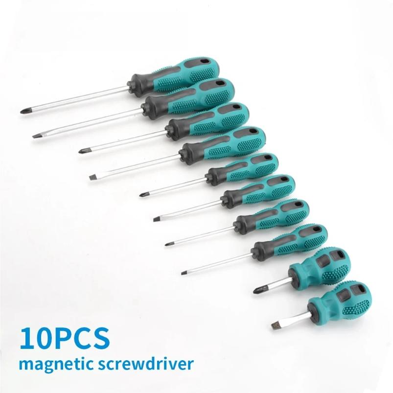 10Pcs Precision Screwdriver Set – Magnetic Sl/Ph Bit Multi-Tool Kit With Insulated Handle For Repair