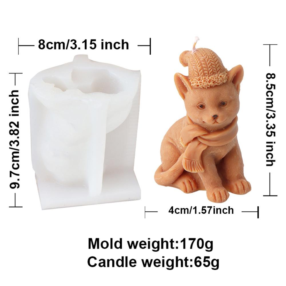 3D Panda Frog Candle Mold Handmade Cute Animal Soap Aromatherapy Mold Lively Squirrel Gypsum Resin Pendant Desktop Decoration