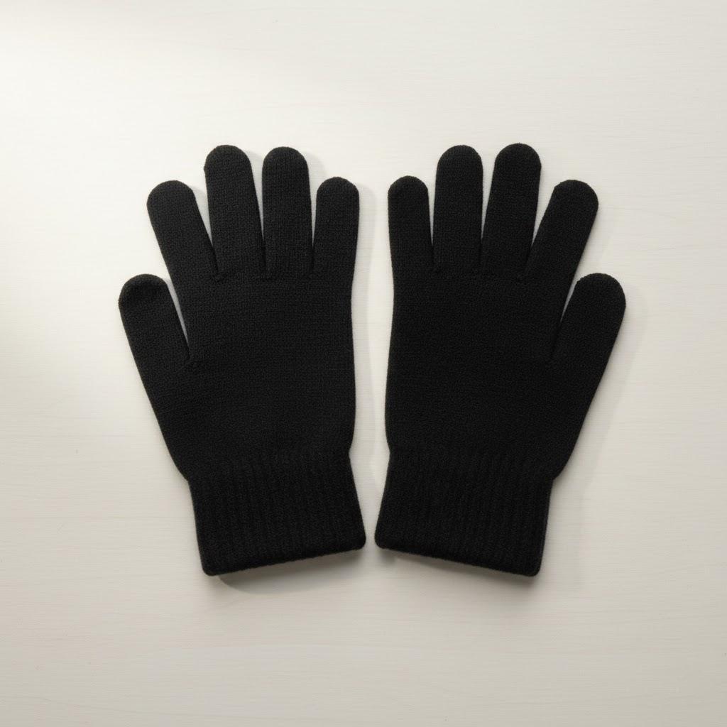 Winter Warm Elastic Full Finger Cycling Gloves Thick Knitted Outdoor Gloves for Men Women Suitable for Skiing and Driving