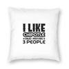 Chipotle Square Pillowcase Polyester Linen Velvet Pattern Zip Decor Sofa Cushion Case 45X45