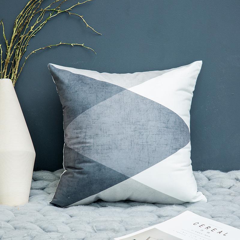 Nordic Throw Pillow Cover Plush Black and White Geometric Striped Simple Pillow Cover Sofa Cushion Cover
