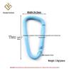 Bunter Aluminiumlegierung D-Ring Karabiner Schlüsselanhänger Tasche Haken (DIY Schmuckzubehör)