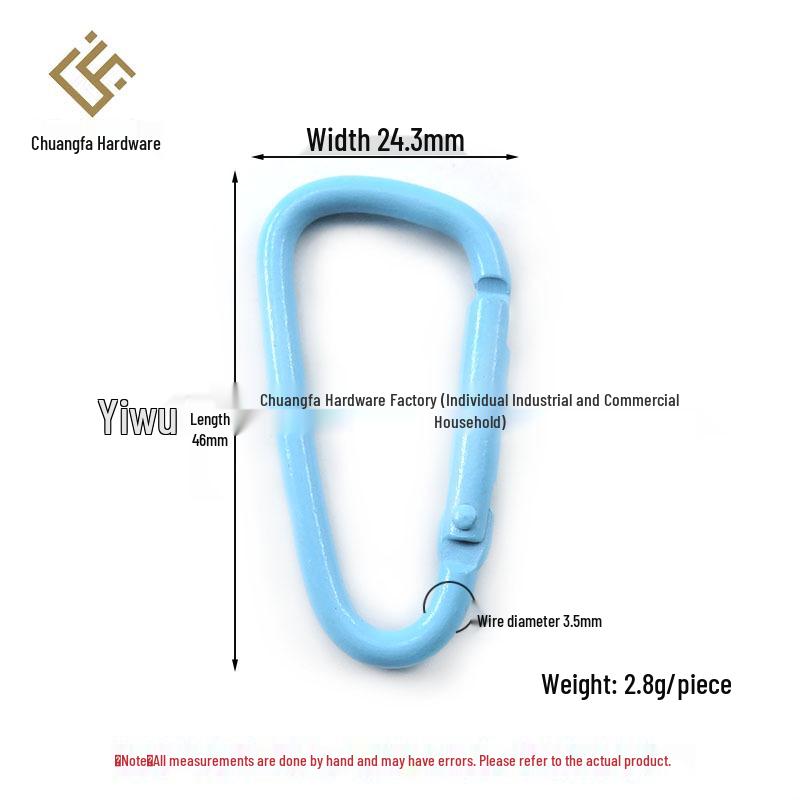 Bunter Aluminiumlegierung D-Ring Karabiner Schlüsselanhänger Tasche Haken (DIY Schmuckzubehör)
