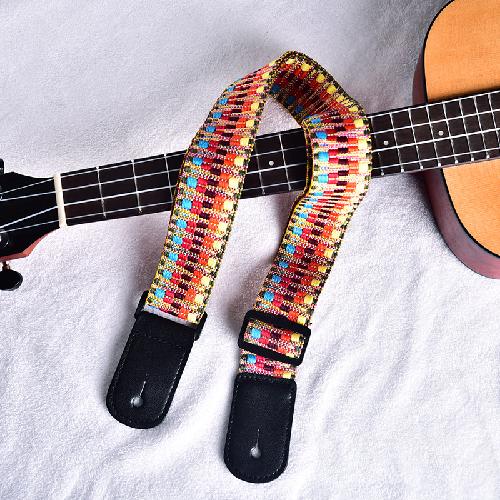 Ethnic Style Weaving Electric Guitar Strap Acoustic Guitar Strap Electric Bass Ukulele Universal Strap Guitar Accessories