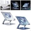 Laptop Holder with Cooling Fan Stand Portable USB Ergonomic Aluminium Alloy