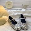 French silver light mouth ballet Mary Jane single shoes women's spring new flat bottom with skirt jk small leather shoes