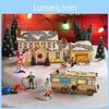 Christmas Snowman Figurine For Home Decoration Resin Craftwork Country Street Scene Decor