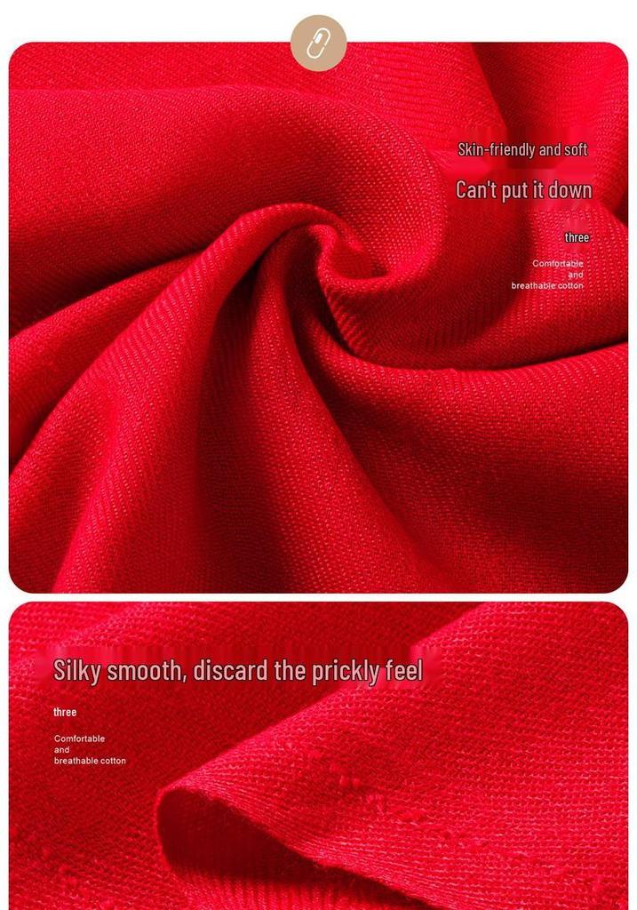 Custom Embroidered Red Scarf: Thick Neck Warmer for Autumn/Winter Team Gatherings