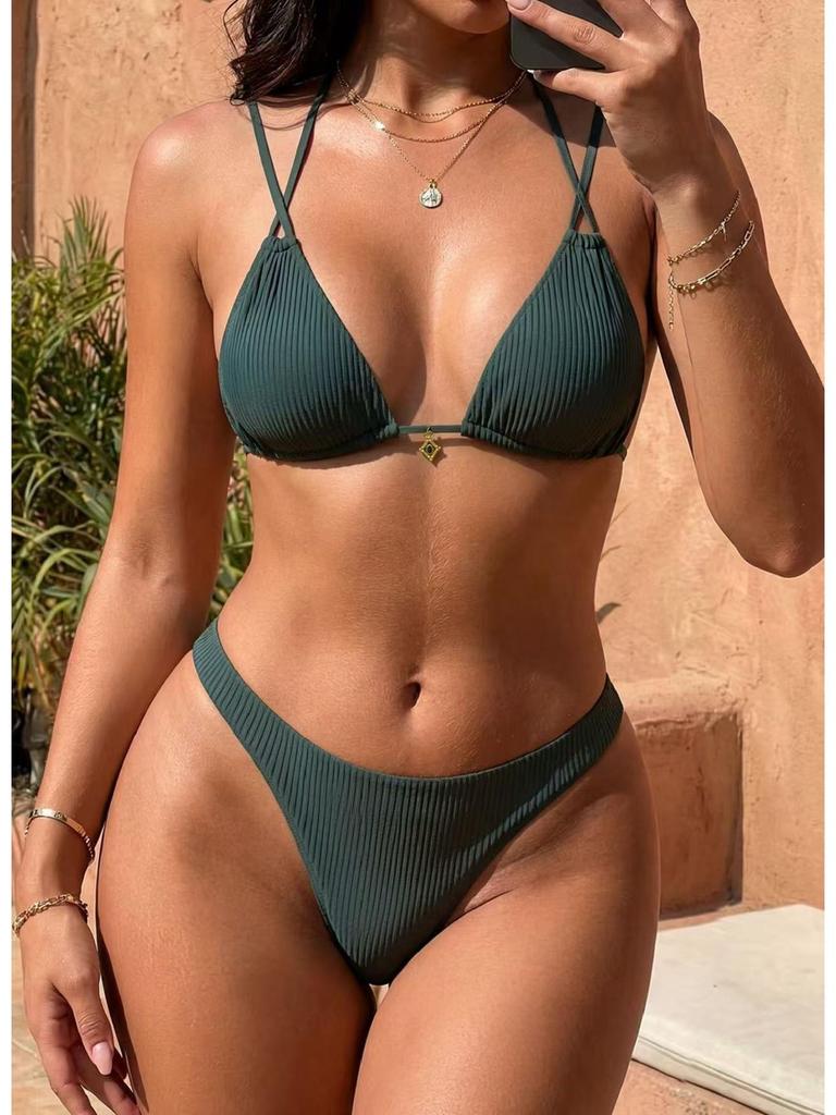 Bikini Séparé Haut de Gamme Européen et Américain 2026: Maillot de bain deux pièces sexy pour femme