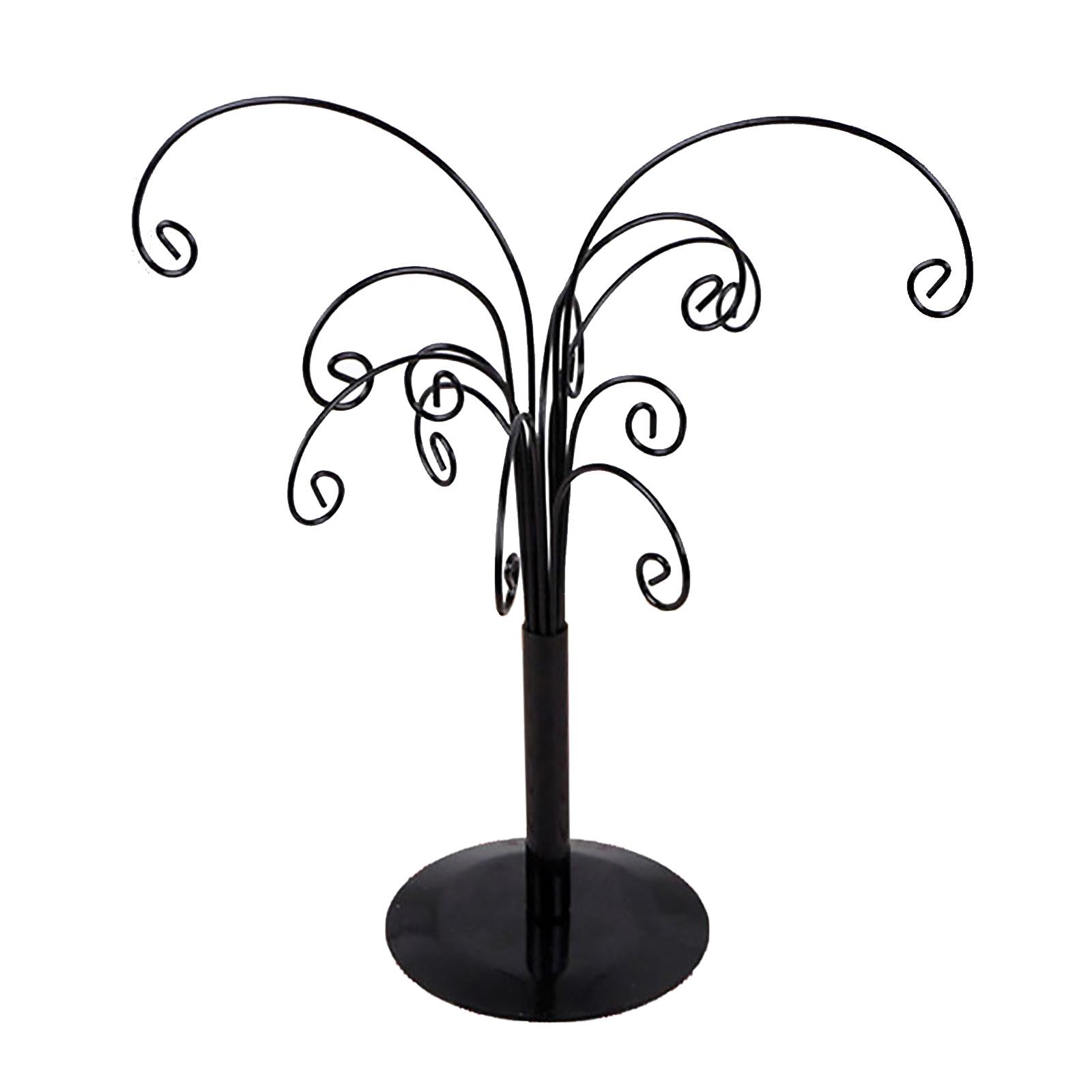 

Storage Rack Display Stand Ornament Tree Shape Multifunctional Wrought Iron For Earrings Pendant Bracelet Watch Decorative Frame чёрный