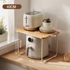 Kitchenware Furniture Bamboo Microwave Storage Rack 2-layers Multi-functional Tabletops Organizer Air Fryer Storage Shelf