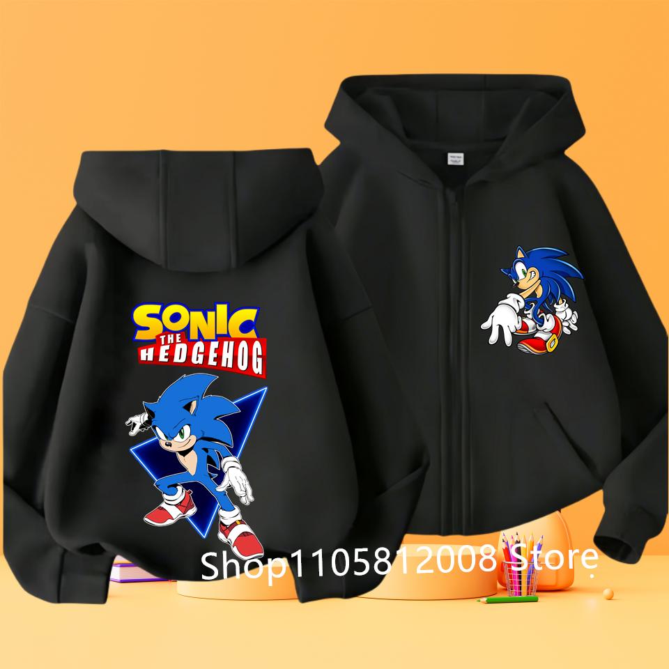 Outwear Fashion Fall Hoodies Sportwear Children Clothes Boys Gift Anime Kids Thin Hooded Jacket Zipper Sweatshirts