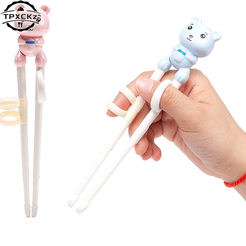 Cute Bear Portable Chopsticks Learning Training Chopsticks For Kids Children Chinese Chopstick Learner Gifts Kitchen Tableware