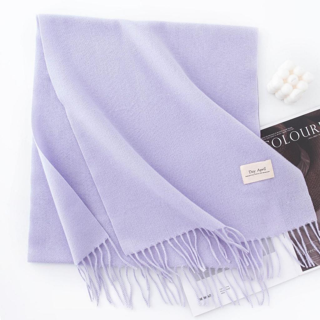 Solid Color, Maillard, Scarf, Ladies', Scarf, Warm Shawl Sunshade and Dust Prevention