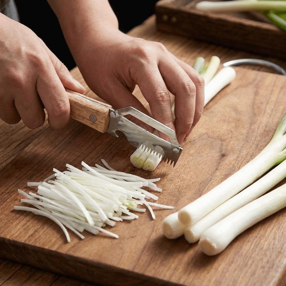 Stainless Steel Vegetable Peeler Ergonomic Scallion Shredder Multi-functional Fruit Peeler  Slicing
