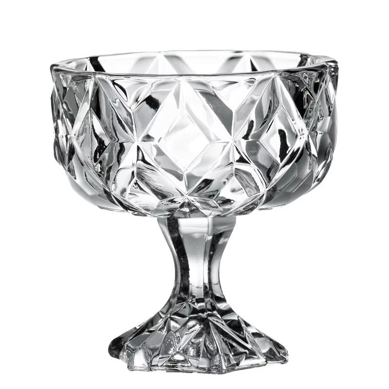 300 ml Glas-Eisbecher im Ins-Stil, Dessert-Joghurtbecher, handbemalt, Kelch, Obst, Pudding, Salatschüssel, Saft, Milchshake-Becher