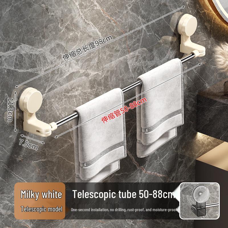 Suction Cup Rotatable Towel Rack & Shoe Storage