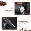 Manual Coffee Grinder 25g Stainless Steel Burr Wooden Coffee Burr Grinder for Hiking Capacity, - Handle, Home, Office, Camping, (Grey)