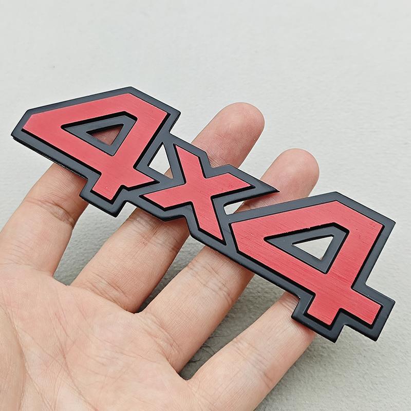 3D Metal Car Logo 4WD 4X4 Emblem Badge for Toyota Subaru Honda Jeep SUV Off Road Chrome Black Sticker Accessories