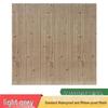 Wood Grain 3D Anti-Collision Self-Adhesive Wallpaper - Waterproof, Washable, Faux Wood Design for Bedroom Walls.
