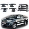 For Toyota Hilux Vigo 2005 2009 2010 2012 2014 Car ABS Chrome Carbon Accessories Plated Door Handle Bowl Cover Trim Paste Style