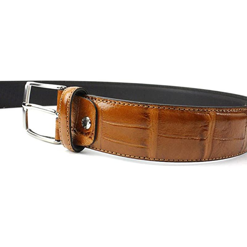Find A Belt Men'S Casual Leather Embossed Crocodile Denim Pin Buckle Belt Men'S Belt