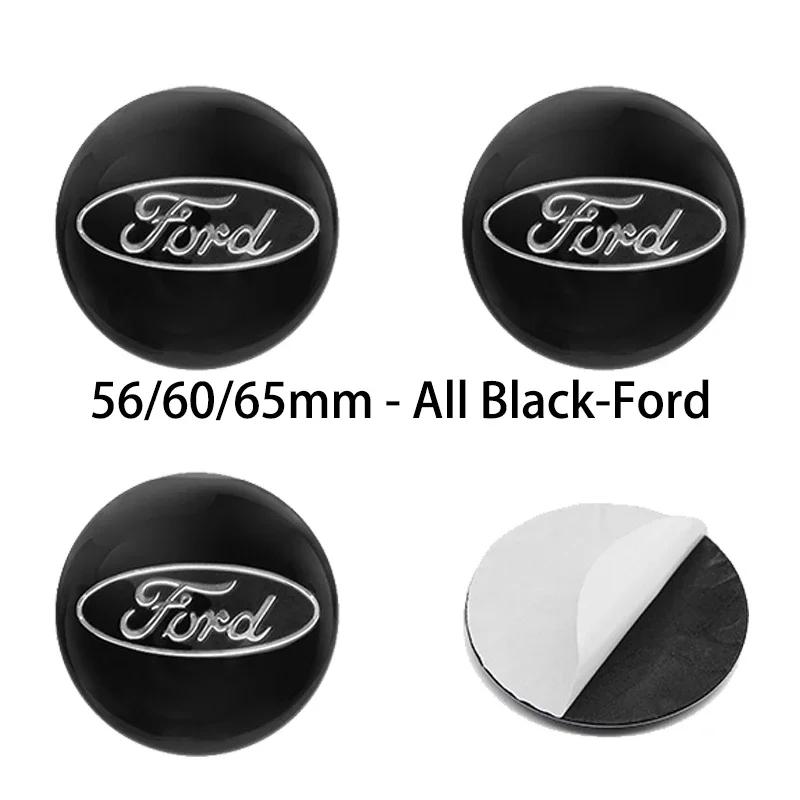 4pcs 56/60/65mm Car Wheel Hub Cap Badge Decal Wheel Sticker Emblem For Ford Focus Fiesta F19 Ranger Mondeo Edge Fusion Kuga Mustang