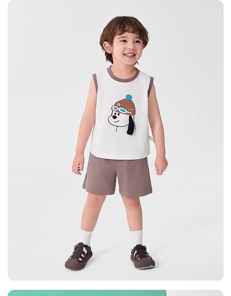 Balabala Children's Boys' Quick Drying Short-Sleeved Set