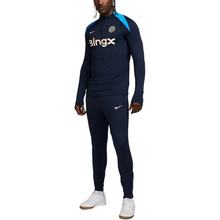 Nike T Shirts Men's Dark Blue Half Turtleneck