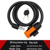 Universal Bike Lock: Anti-Theft Password Lock for Mountain Bikes & E-Bikes, Leather Ring, Portable Thick Cable Lock, Durable & Secure.