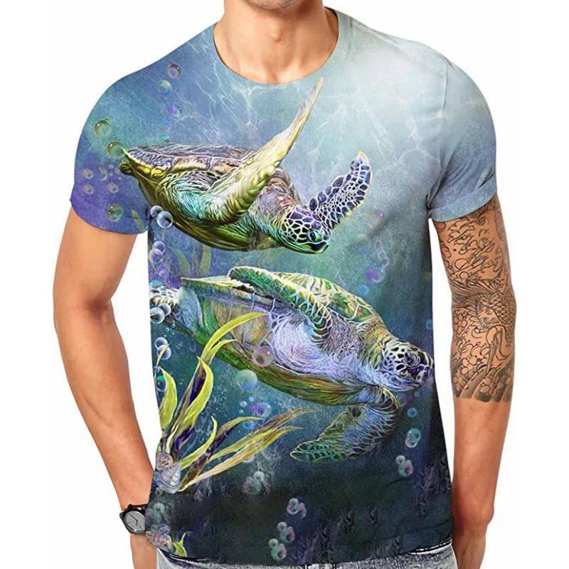 2025 Summer Trendy 3D Printed Animal Bear Fun Short Sleeve Breathable Versatile Top