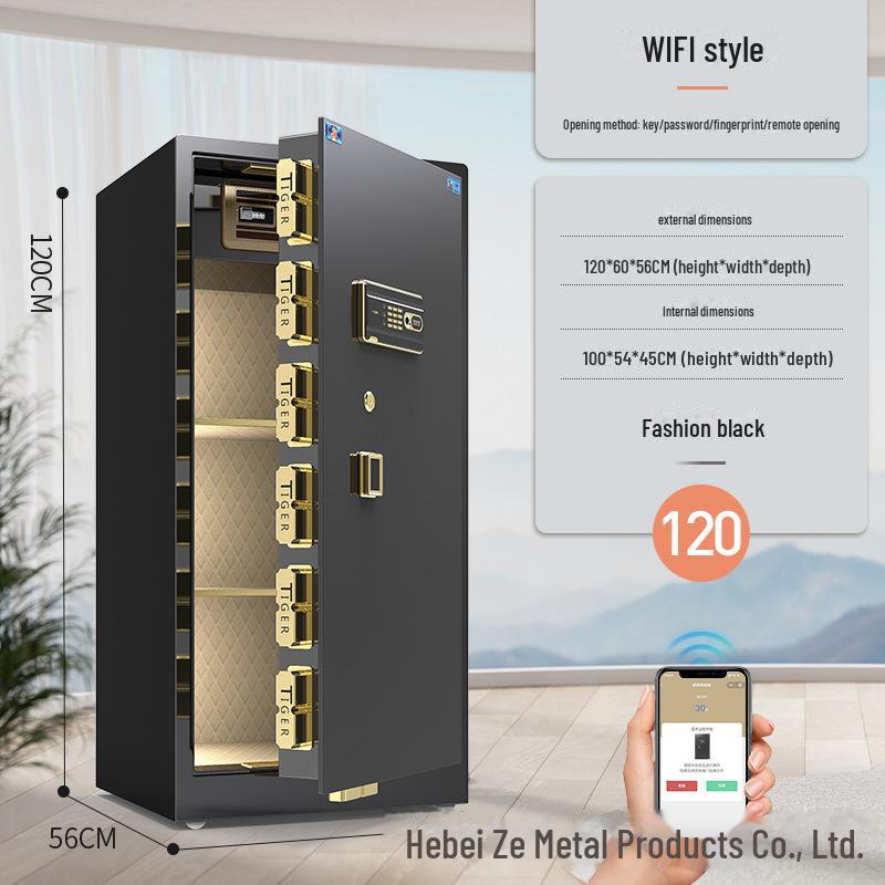 Tiger Brand All-Steel Fingerprint Safe for Home/Office - Anti-Theft Small Safe Deposit Box