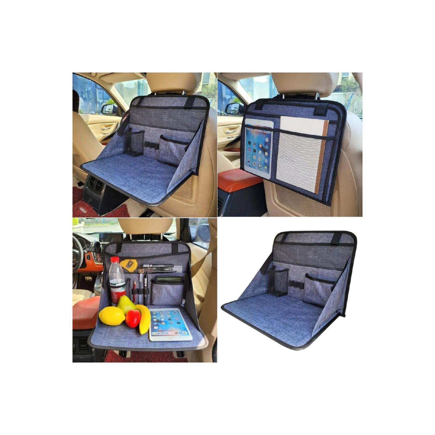

Car Seat Back Storage Organizer Foldable And Table Feature Multi-purpose