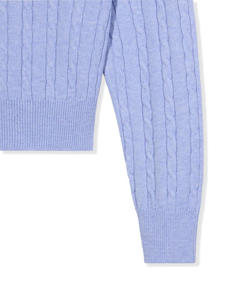 Nodeuyuumeon Witty Cable Round Knit [Sky Blue]