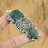 Anniversary Gift For Her Natural Solar Moss Agate Gemstone Pendant 925 Silver