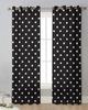 Polka Dot Schwarz Und Weiß Einfache Chiffon Gardinen für Wohnzimmer Schlafzimmer Dekoration Fenster Voiles Tüll Vorhang Vorhänge