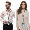Adjustable ID Rope Metal Polyester Neck Strap Necklace Keychain Holder  Women Men