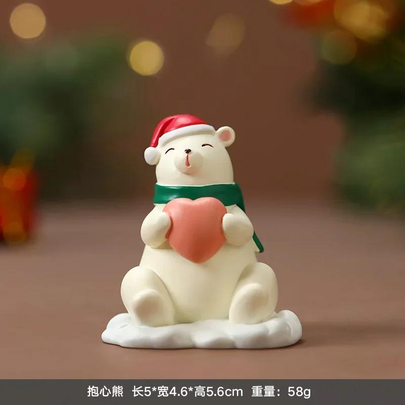 Car Interiors Ornaments Santa Claus Reindeer Cute Christmas Decorations Micro Landscape Desktop Ornaments Blind Box Gift