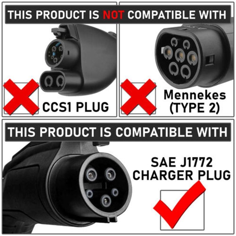 Authentic Fast Charging Adapter J1772-60A 250V For Tesla Model S/3/X/Y Electric Vehicle EV Fast Charging Adapter