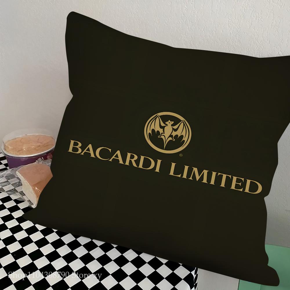 Spirituosen B-Bacardi-i Kissenbezug Quadratisches Kissen Schlafzimmer Sofa Freizeit Komfortkissen Auto Wohnzimmer Heimdekoration